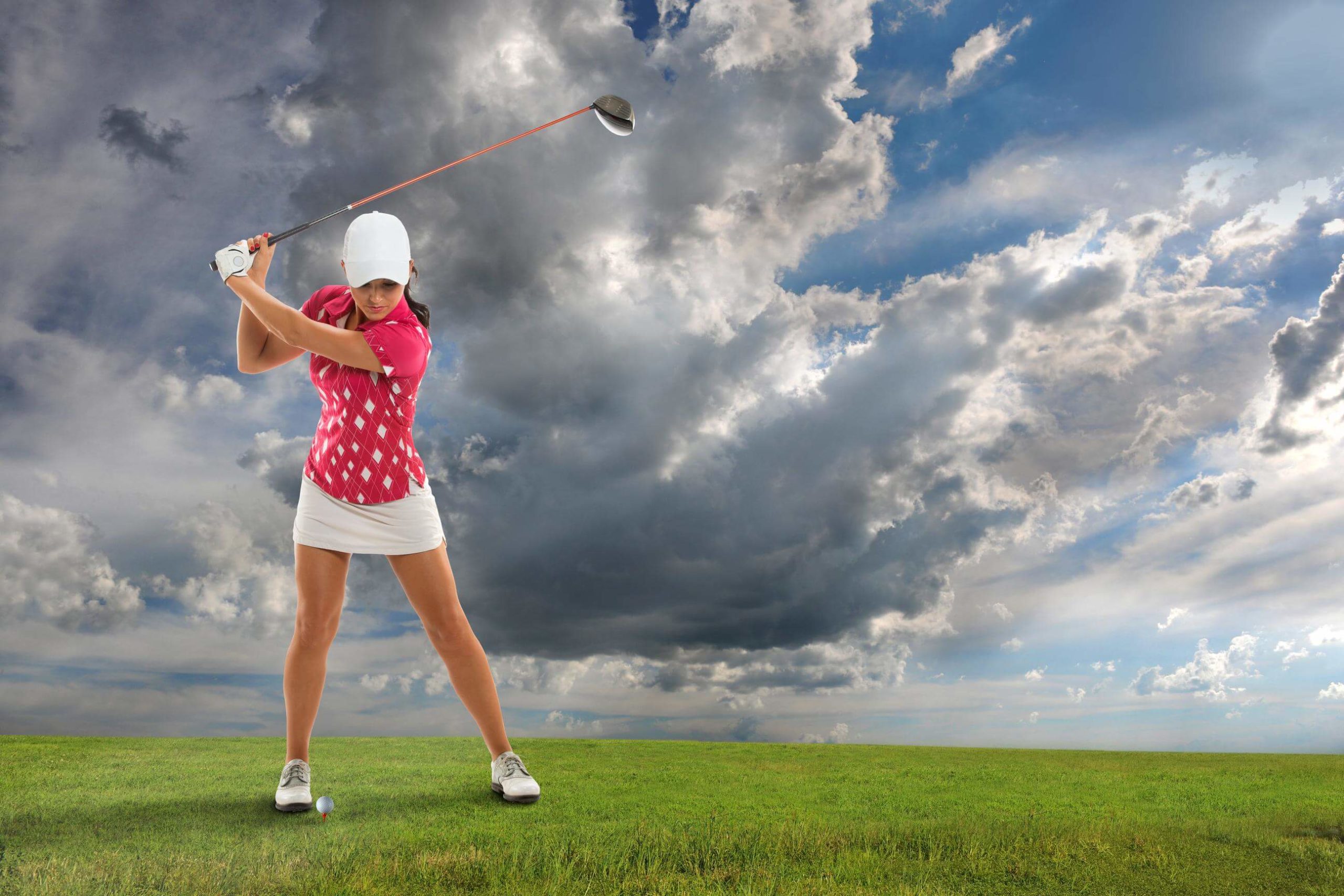 Young Woman Playing Golf